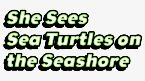 She Sees Sea Turtles On The Seashore, HD Png Download, Free Download