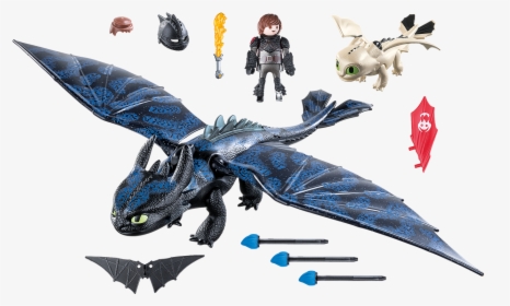Playmobil Dragons Hiccup And Toothless With Baby Dragon - Playmobil Dragons, HD Png Download, Free Download