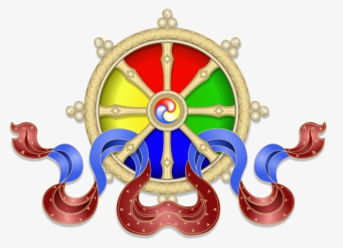 Buddhism Dharma Wheel - Dhamma Chakra Png, Transparent Png, Free Download