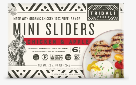 Mini Sliders Chicken & Apple Patties - Tribali Chipotle Chicken Patties, HD Png Download, Free Download