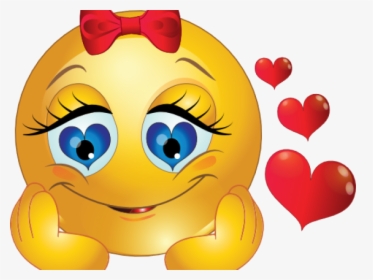 Girly Smiley Cliparts - Imagenes De Emoticones De Amor, HD Png Download, Free Download