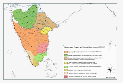 Jinji In India Map , Png Download - Vijayanagara Empire Political Cities, Transparent Png, Free Download