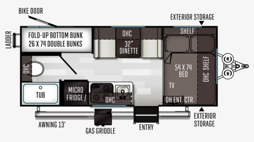 2020 E Pro Travel Trailer Floor Plans, HD Png Download, Free Download