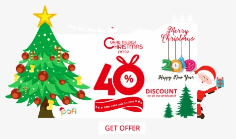 Christmas Tree Illustration Vector, HD Png Download, Free Download