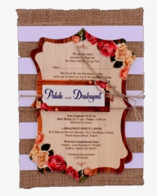 Kraft Wedding Invitations - Patchwork, HD Png Download, Free Download