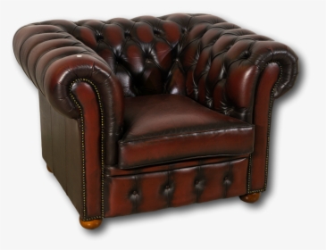 A Single Vintage Leather Chesterfield Sofa Chair, 74 - Club Chair, HD Png Download, Free Download