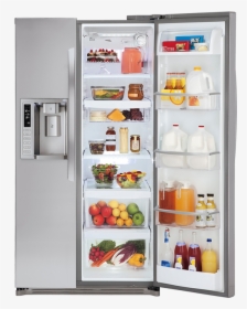 Transparent Fridge Full - Inside Lg Refrigerator, HD Png Download, Free Download