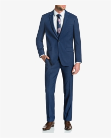 Blue Nixon 1 Button Suit - Suit, HD Png Download, Free Download