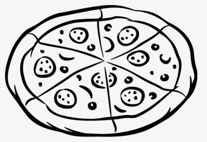 Pizza - Pizza Picture Black And White, HD Png Download, Free Download