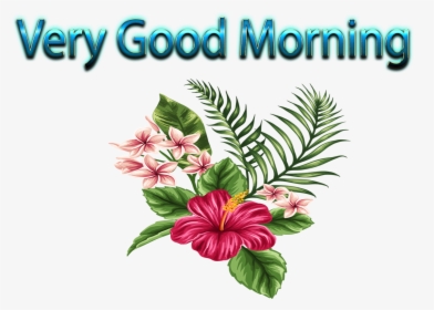 Very Good Morning Png Transparent Image - Flores Hawaianas Gif, Png Download, Free Download