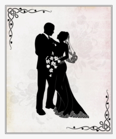 Wedding Silhouette Couple Clipart Wedding Invitation - Wedding Couple Silhouette Png, Transparent Png, Free Download