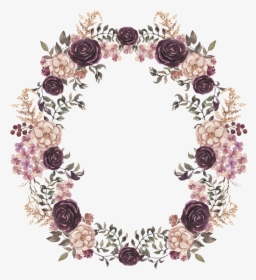 Wedding Romantic Wreath Watercolor Hand Painted Transparent - Wreath, HD Png Download, Free Download