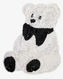 Medium Bear Beaded & Sequin Applique - Teddy Bear, HD Png Download, Free Download