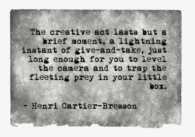 Bresson-quote - Culinary Dropout, HD Png Download, Free Download