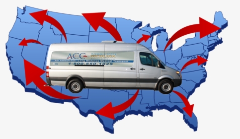 Sate To State Service - Cartoon Map Of Usa, HD Png Download, Free Download