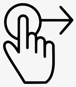Drag Right - Icon Finger Tap Svg, HD Png Download, Free Download