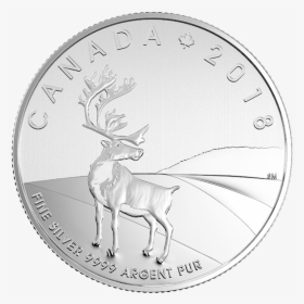 2018 Silver Caribou Coin, HD Png Download, Free Download