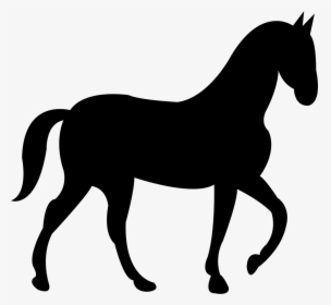 Horse With Slow Walking Pose - Horse Silhouette, HD Png Download, Free Download