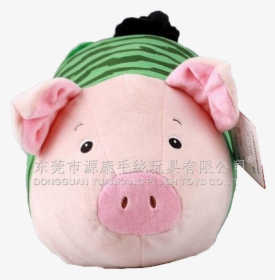 Plush Cute Emoji Watermelon Pig Pillow Soft Toy - Stuffed Toy, HD Png Download, Free Download