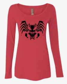 Symbiote Rorschach Women"s Triblend Long Sleeve Shirt - Camiseta De Venom Marvel, HD Png Download, Free Download