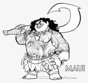 Transparent Moana Pua Clipart - Maui's Hook Moana Colouring Page, HD Png Download, Free Download
