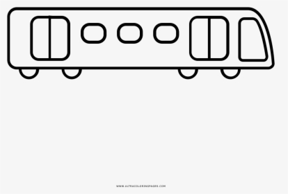 Subway Train Coloring Page - Line Art, HD Png Download, Free Download