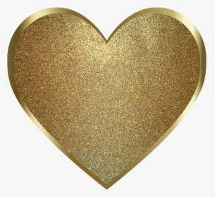 #heart #hearts #coração #corações #gold #golden #glitter - Coraçao Dourado Brilho Png, Transparent Png, Free Download