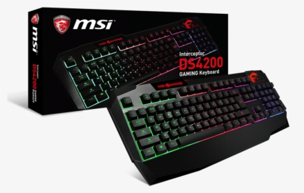 Msi Ds4200 Interceptor Gaming Keyboard - Msi Interceptor Ds4200 Gaming Keyboard, HD Png Download, Free Download