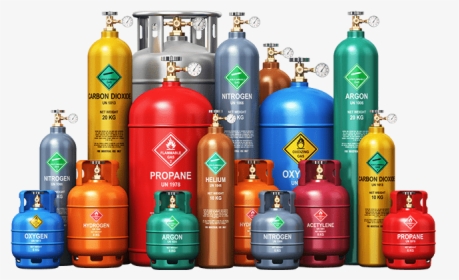 Gasflaschen In Verschiedenen Größen, Formen Und Farben - Gas Cylinders, HD Png Download, Free Download
