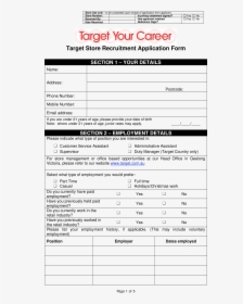 Target Store Job Application Form Main Image - Target Australia Job Application Form, HD Png Download, Free Download