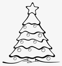 Christmas Tree Clipart Black And White, HD Png Download, Free Download