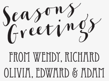 Seasons Greetings Script - Calligraphy, HD Png Download, Free Download