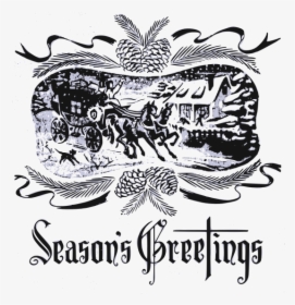 Season"s Greetings Snow Scene - Illustration, HD Png Download, Free Download