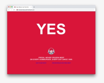 Wendys Freshbeef 1 - Paper, HD Png Download, Free Download