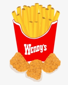 Wendy"s Chicken Nuggets And Fries"  Class="img Responsive - Potato Chip, HD Png Download, Free Download