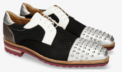Derby Shoes Lance 46 Cherso Silver Net Black Milled - Melvin & Hamilton, HD Png Download, Free Download