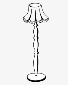 Clip Art Lamp - Clip Art Tall Lamp Black And White, HD Png Download, Free Download