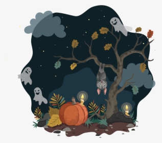 Transparent Cartoon Forest Png - Autumn Illustration, Png Download, Free Download