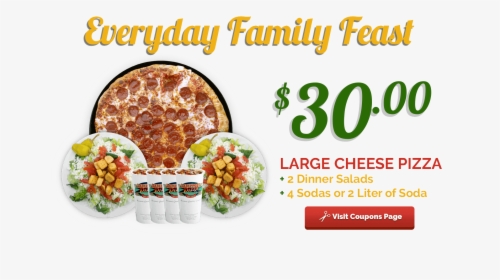 Lamppost Pizza Everyday Family Feast $30 West Yorba - Pepperoni, HD Png Download, Free Download