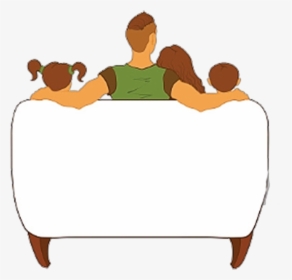 Television Family Cartoon Clip Art - Sitting, HD Png Download, Free Download