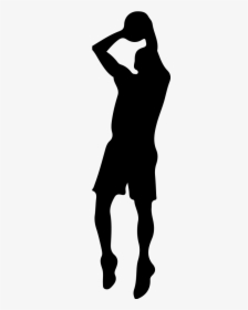 Shooting Basketball Player Silhouette, HD Png Download, Free Download