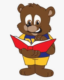 Brookwood Bear Holding Book - Cartoon Holding A Book, HD Png Download, Free Download
