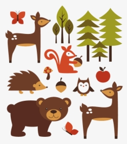 Animal Forest Illustration - Animals Forest Cartoon Png, Transparent Png, Free Download