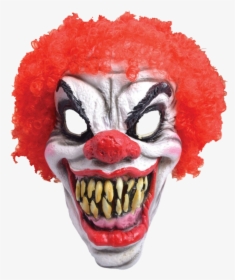 Transparent Fright Clipart - Scary Clown Mask Red Hair, HD Png Download, Free Download