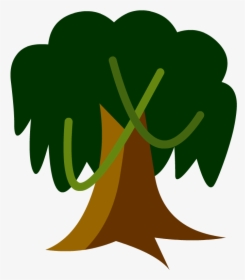 Tree In A Tropical Rainforest Cartoon Clipart , Png - Tree In A Tropical Rainforest Cartoon, Transparent Png, Free Download