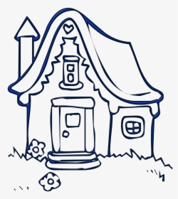 Forest, House, Cottage, Building, Housing - House Drawing For Coloring, HD Png Download, Free Download