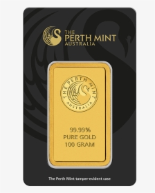 100g Gold Bar Perth Mint, HD Png Download, Free Download