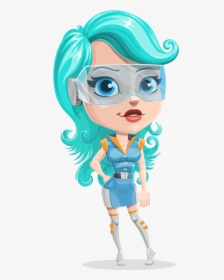 Smart Technology Future Girl Cartoon Vector Character - Futuristic Cartoon Characters, HD Png Download, Free Download