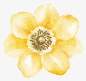 Yellow Gradient Flower Transparent Decorative - 素材 Png 透明 花, Png Download, Free Download