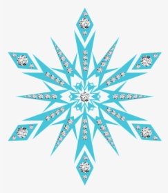Snow Flake, Snowflake, Diamonds, Snowing, Snow - Transparent Background Frozen Snowflake, HD Png Download, Free Download